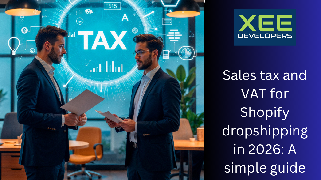 Shopify Dropshipping Sales Tax and VAT guide explaining tax compliance and VAT rules for Shopify dropshipping stores in 2026.