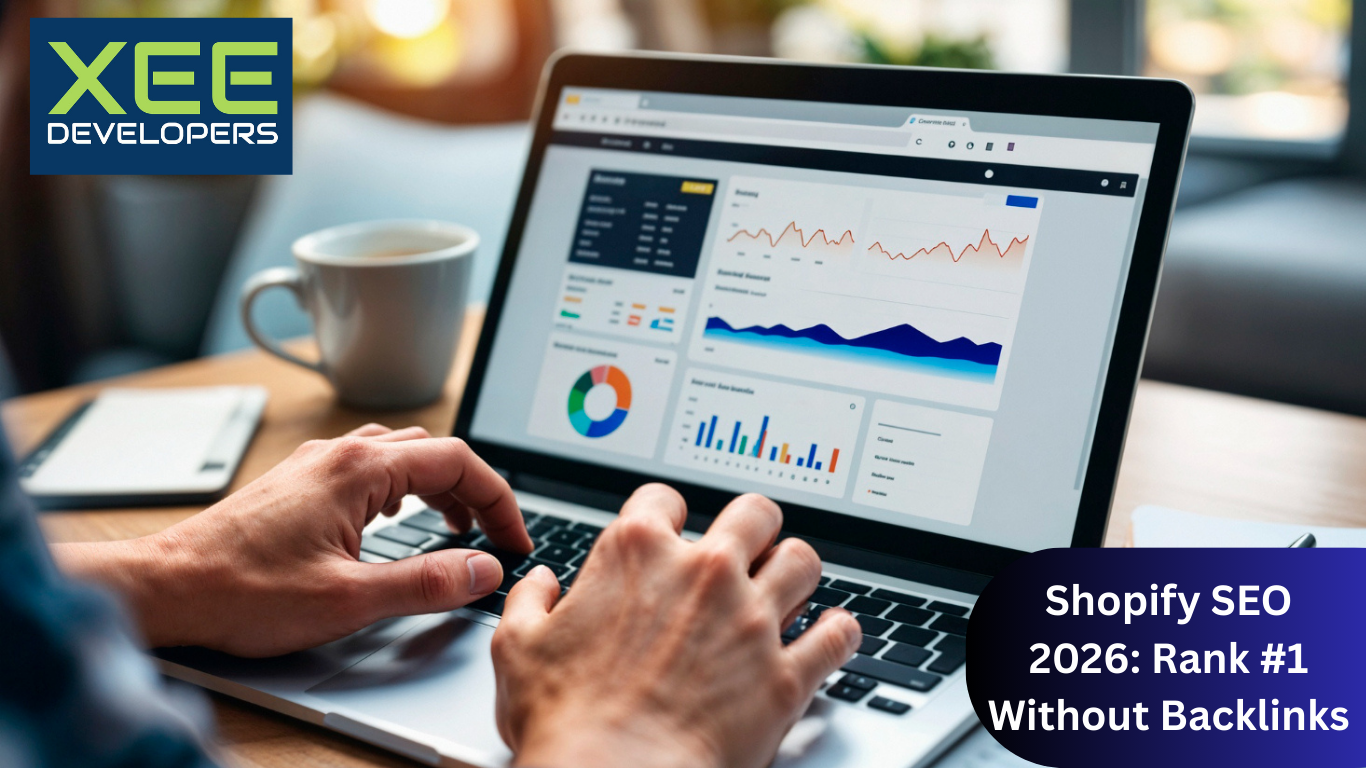 A practical Shopify SEO guide for 2026 showing how to rank higher on Google without relying on backlinks or outreach.