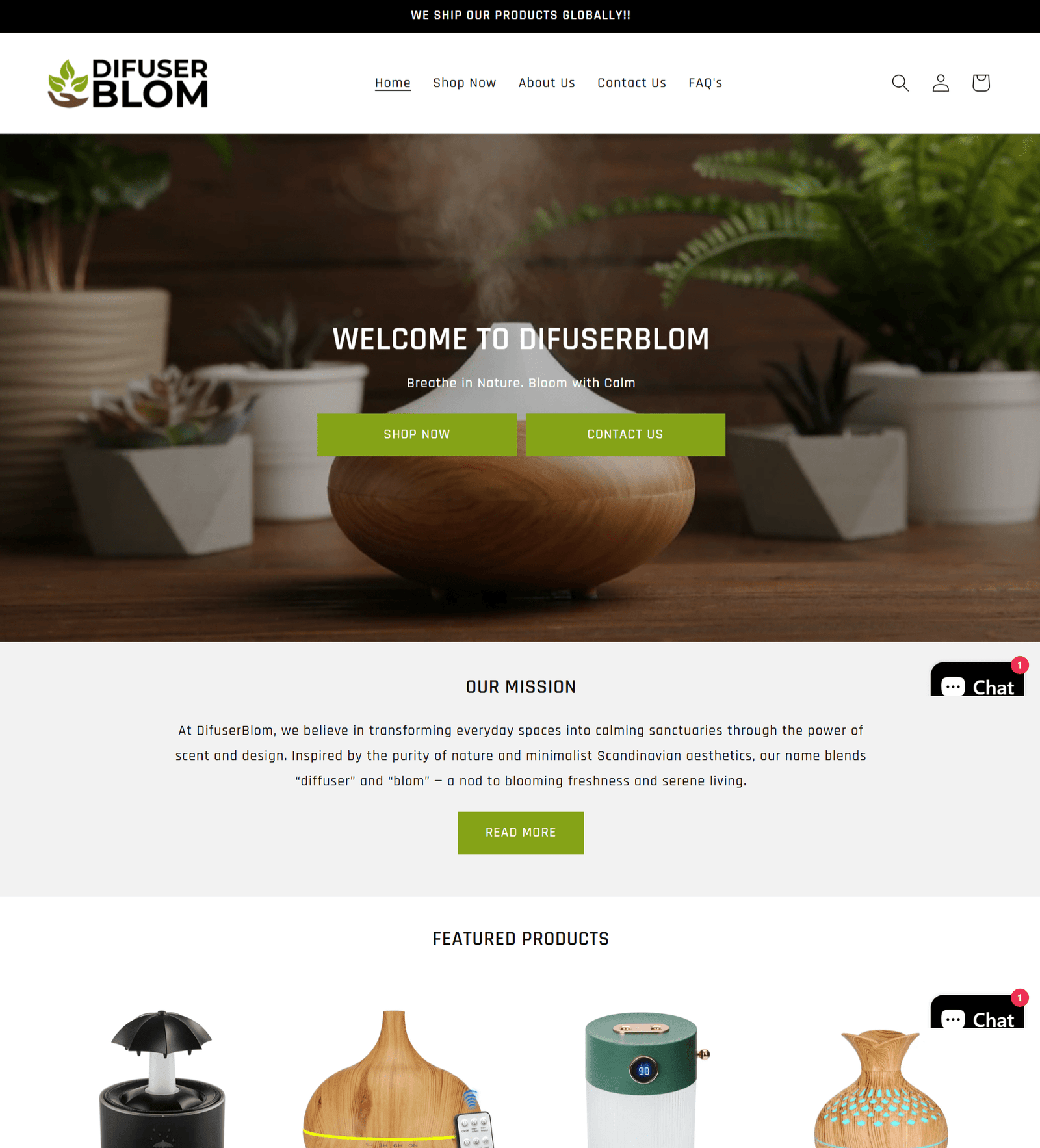 Difuserblom ( Mini Aromatherapy Diffuser Store)