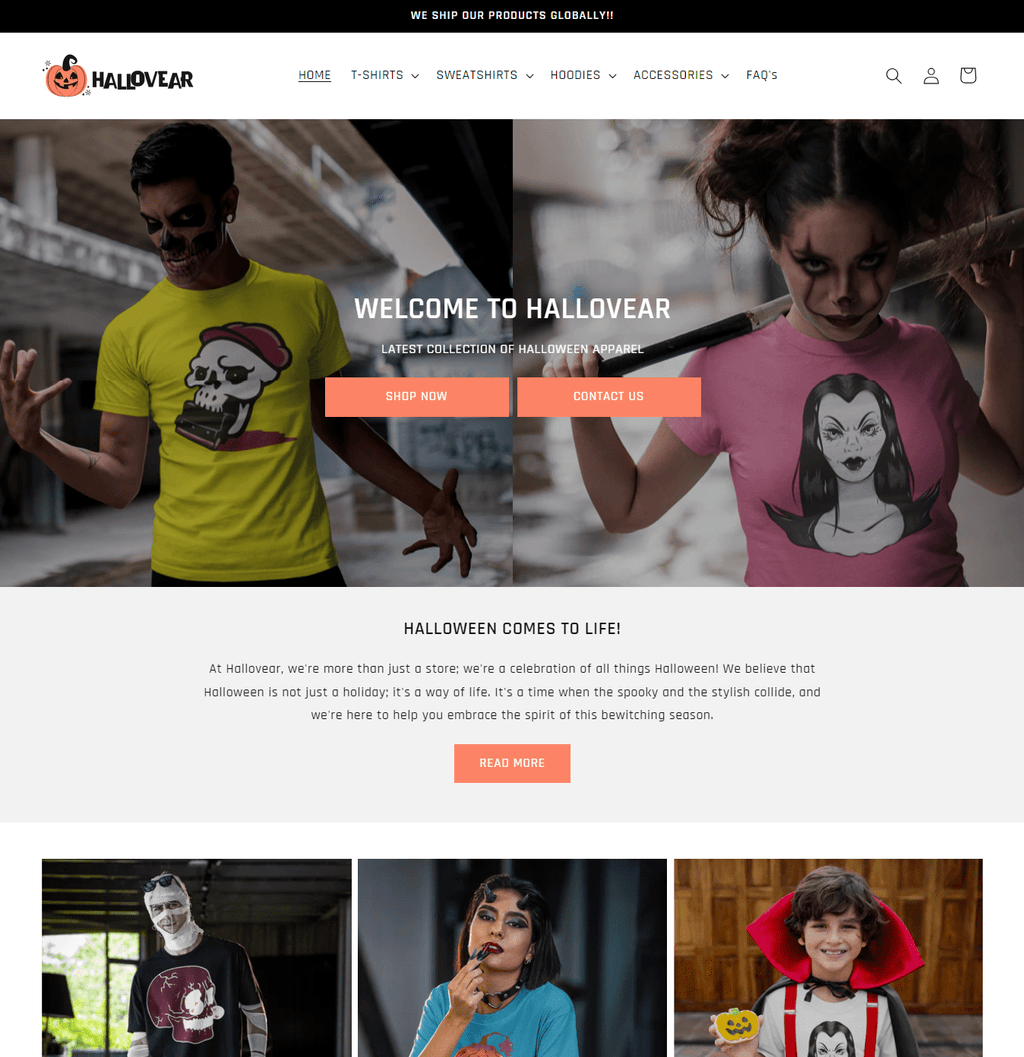 Hallovear (Halloween Print on Demand Clothing Store)