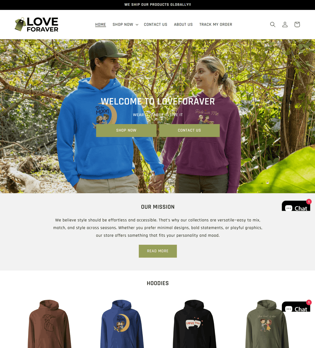 LoveForaver ( Love Quotes Print on Demand Clothing Store)