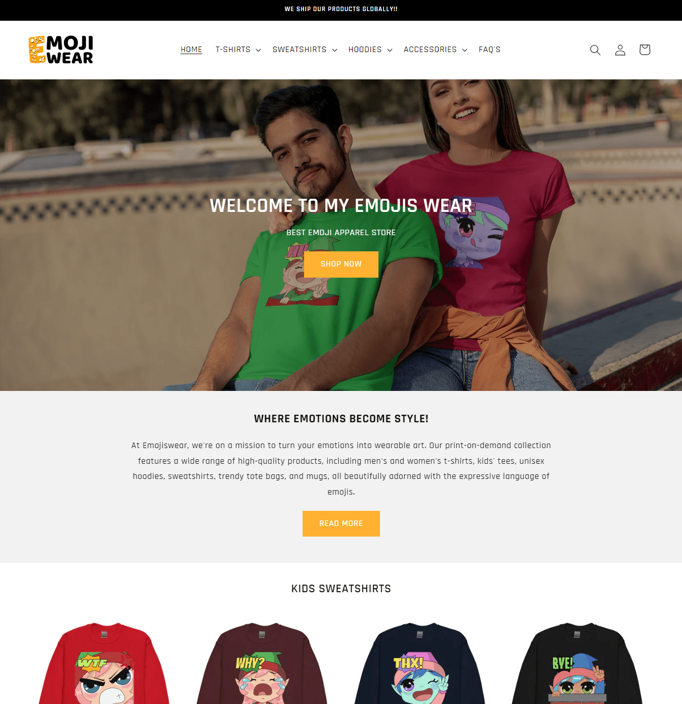 Emojiswear ( Cool Emojis Print on Demand Clothing Store)