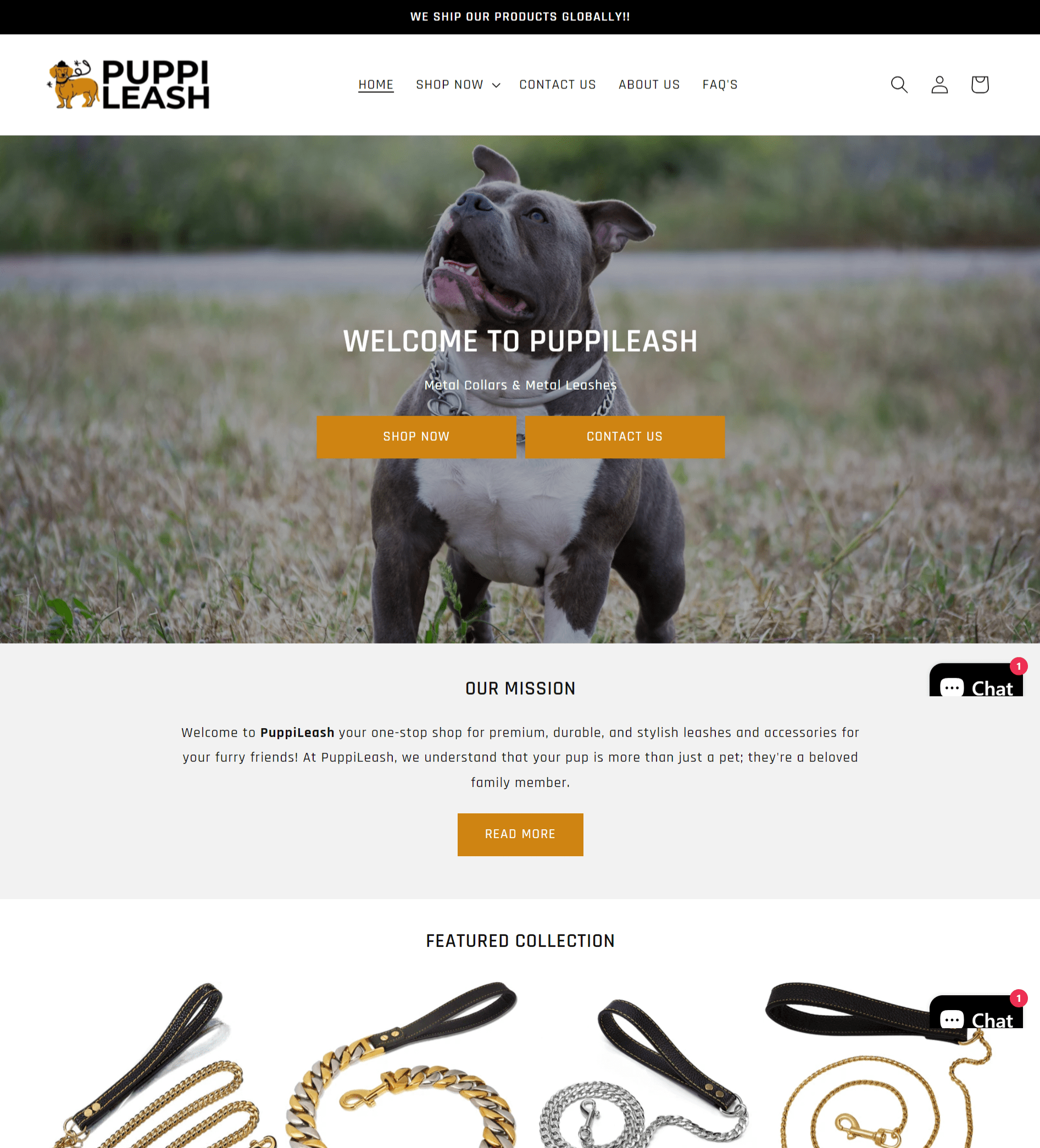 Puppileash ( Metal Leashes & Collars Store)