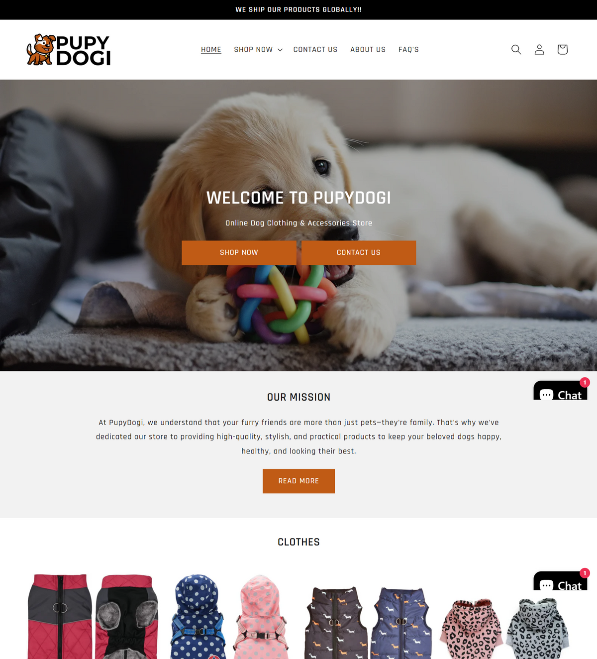 Dog sales accessories shopify